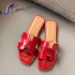 Hermes Oran Sandal slippers croc h4553355